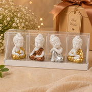 (G-033) Resin Little Baby Monk Buddha Showpiece for Décor (Pack Of 4)