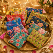 (R-013) (MOQ: 10Pcs) Cotton Zip Pouches for Gifts, Jewelry & Daily Use