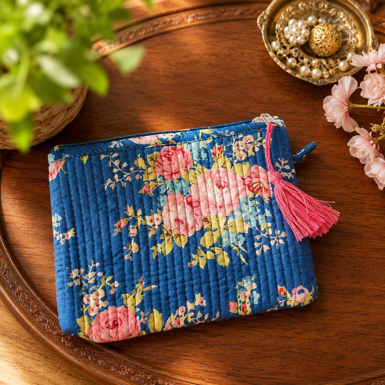 (R-013) (MOQ: 10Pcs) Cotton Zip Pouches for Gifts, Jewelry & Daily Use
