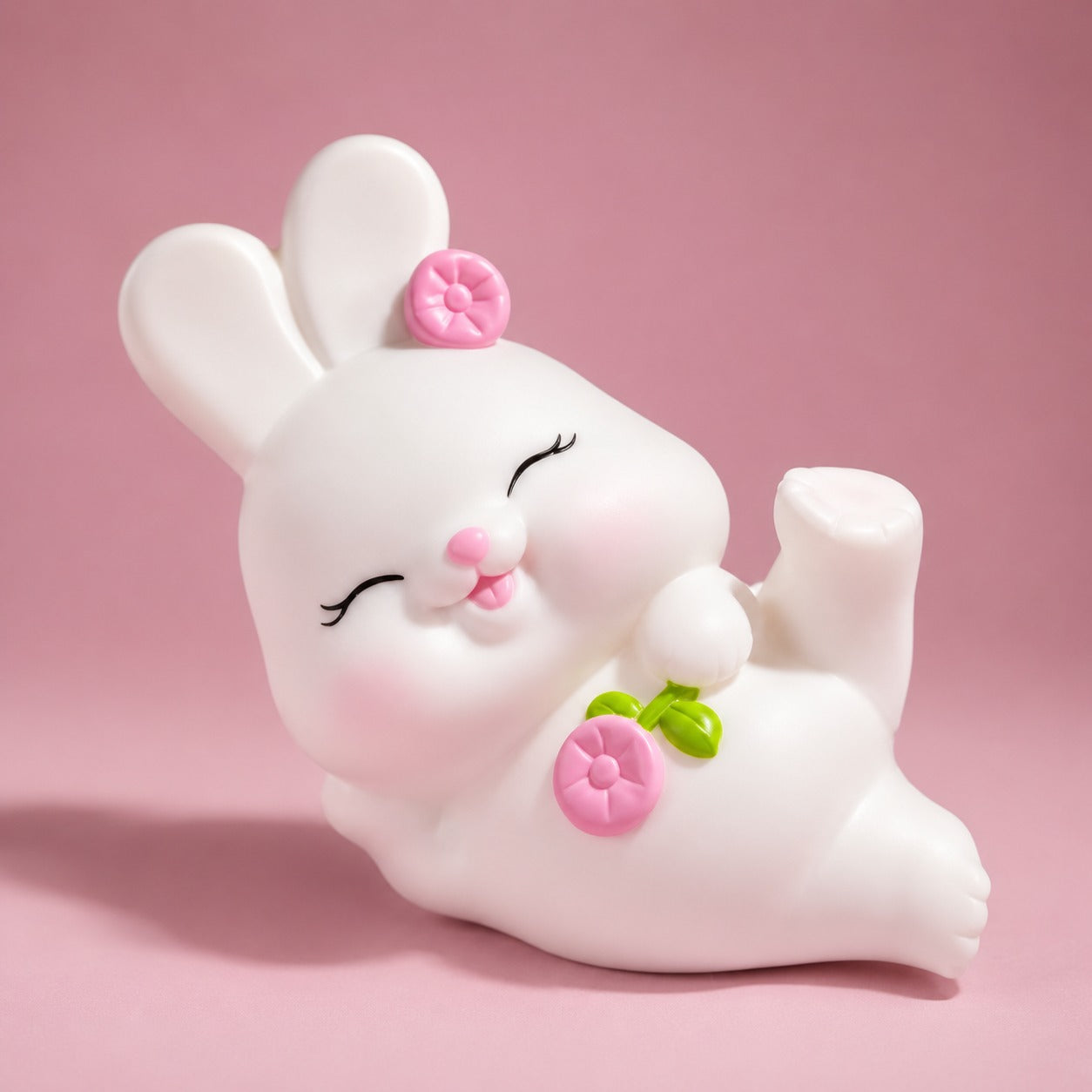 (LI-012 C) (MOQ: 4 Pcs) Cute LED Sleeping Bunny Mini Figurine Night Light