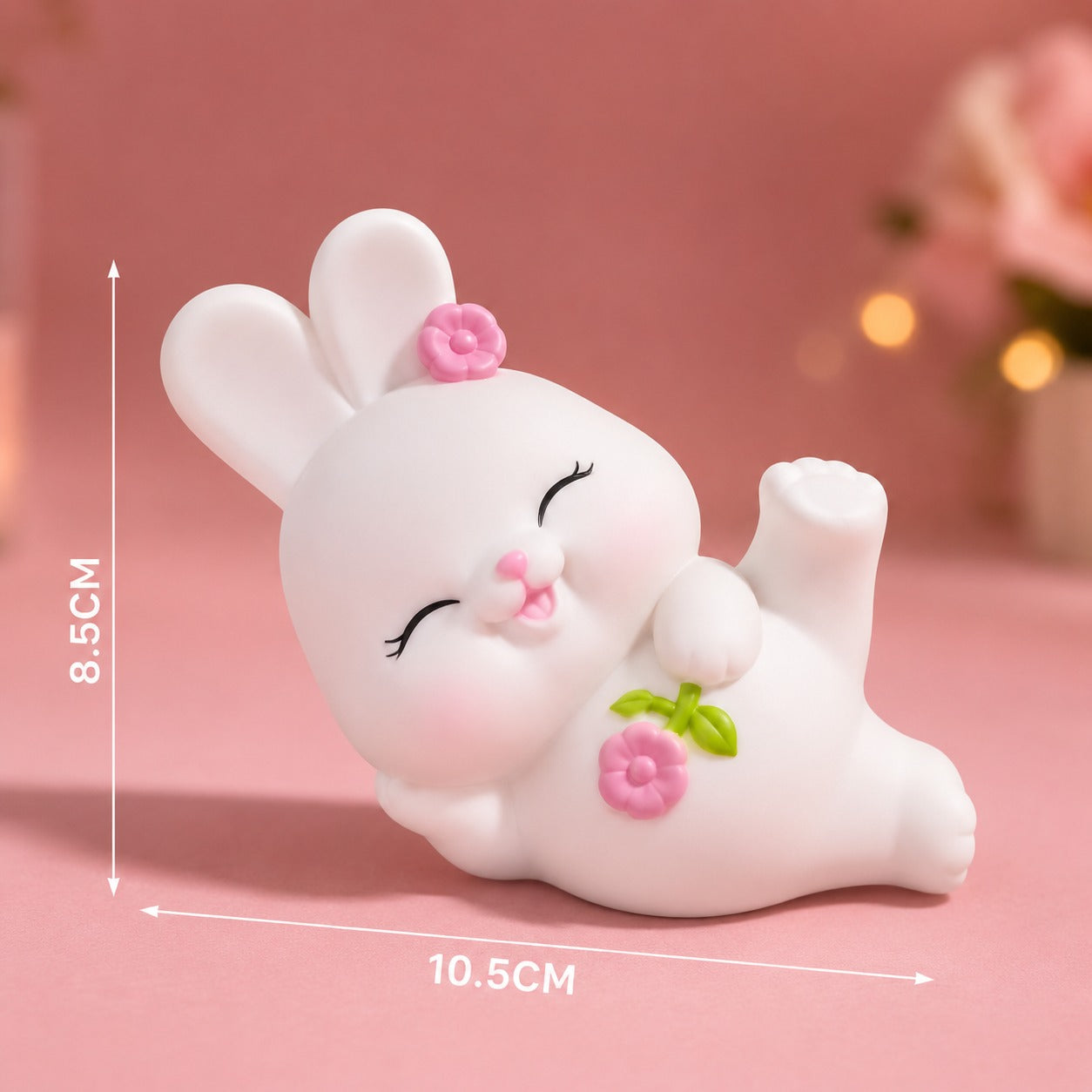 (LI-012 C) (MOQ: 4 Pcs) Cute LED Sleeping Bunny Mini Figurine Night Light