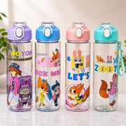(B66) (MOQ: 2 Pcs) Disney Theme Plastic 500 ML Water Bottle with Cartoon Designs