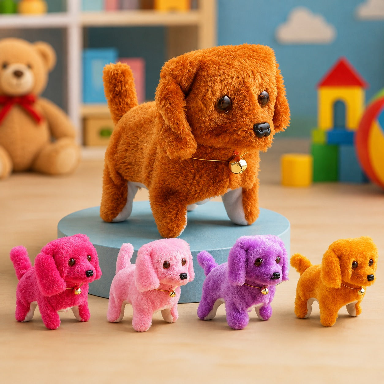(T-043) Dog Walking & Barking Puppy Toy – Interactive Walking Toy with Sound Effects