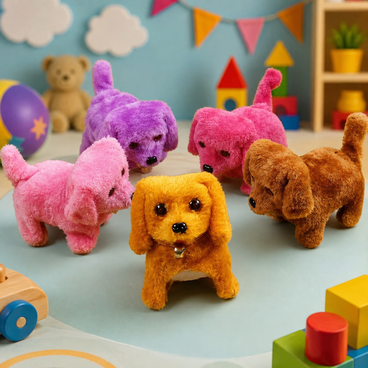 (T-043) Dog Walking & Barking Puppy Toy – Interactive Walking Toy with Sound Effects