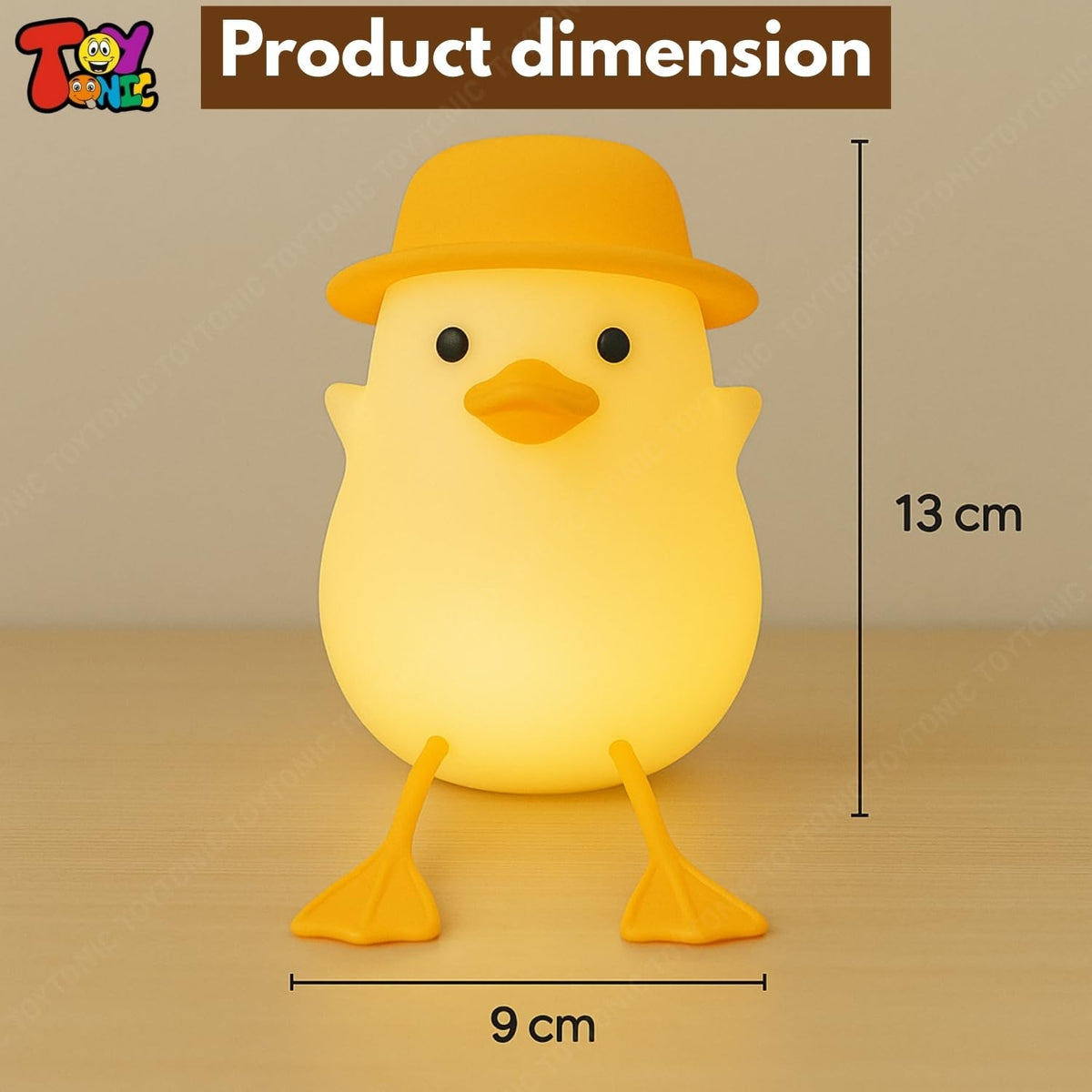 (LI30) Silicone Duck Night Lamp and USB Rechargeable Colour Changing Light