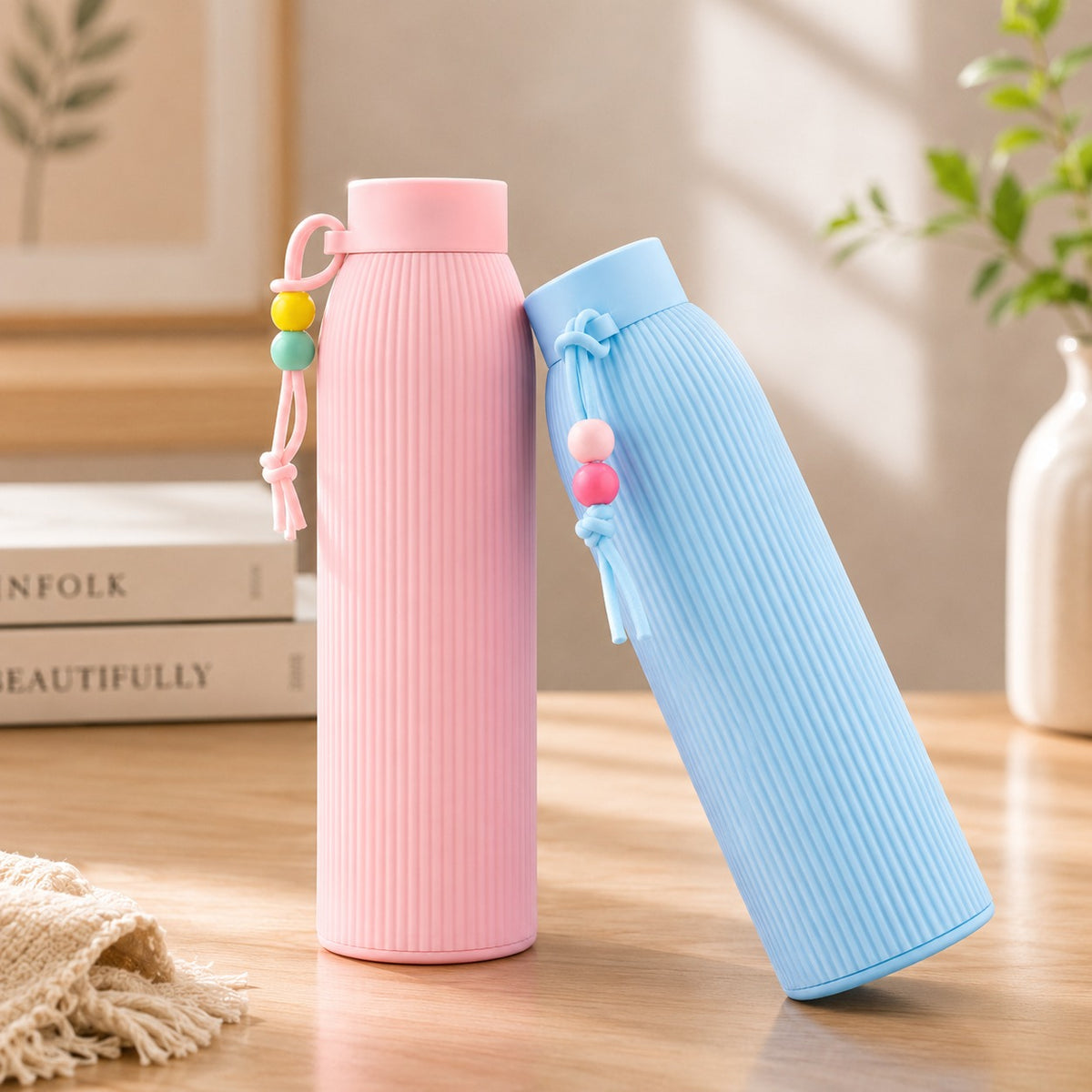 (B62) (MOQ: 2 Pcs) Eagle Lady Glass Water Bottle 330 ML - Stylish Drinking Bottle