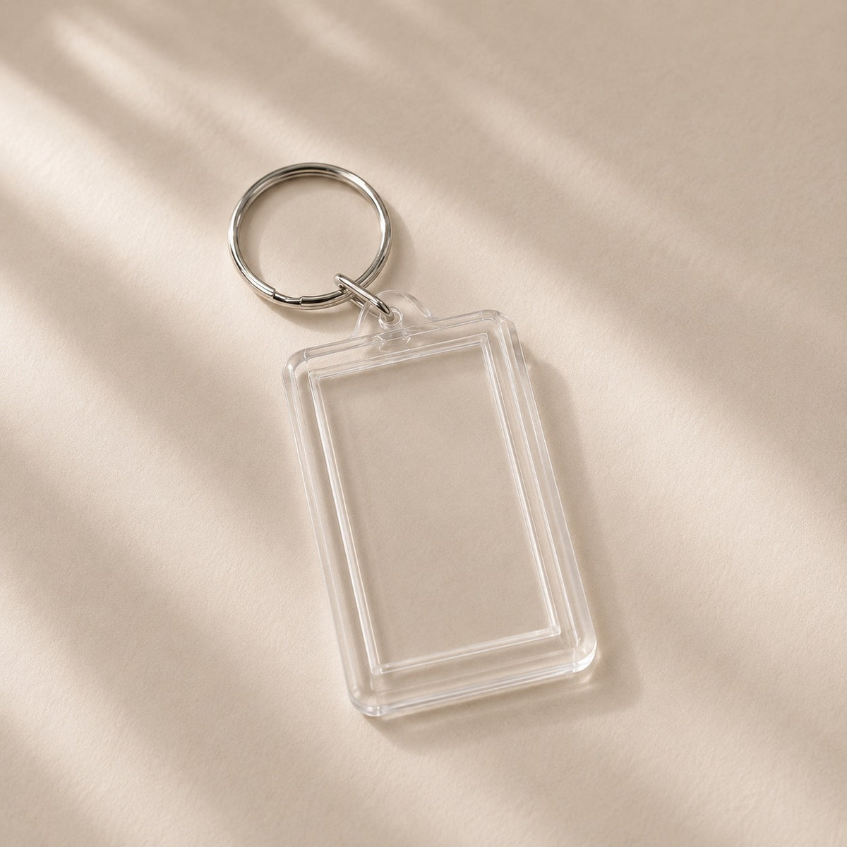 (KC41) (MOQ: 10 Pcs) Transparent Acrylic Photo Insert Keychain