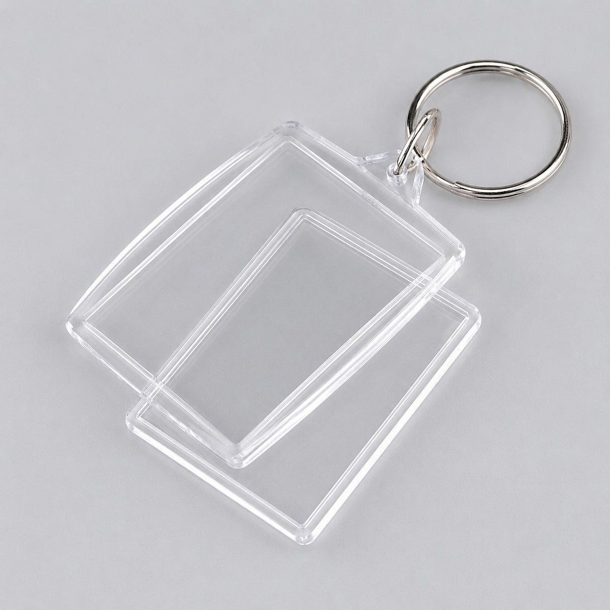 (KC41) (MOQ: 10 Pcs) Transparent Acrylic Photo Insert Keychain