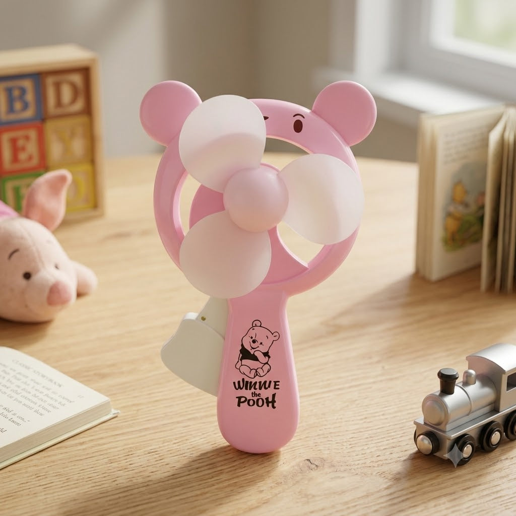 (T-013) (MOQ: 4 Pieces) Winnie the Pooh Hand Press Fan Toy for Kids
