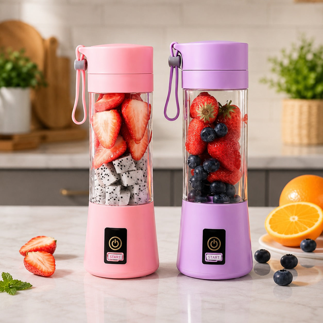 (K-014) Portable USB Rechargeable Personal Blender 380ml – Mini Juicer Cup