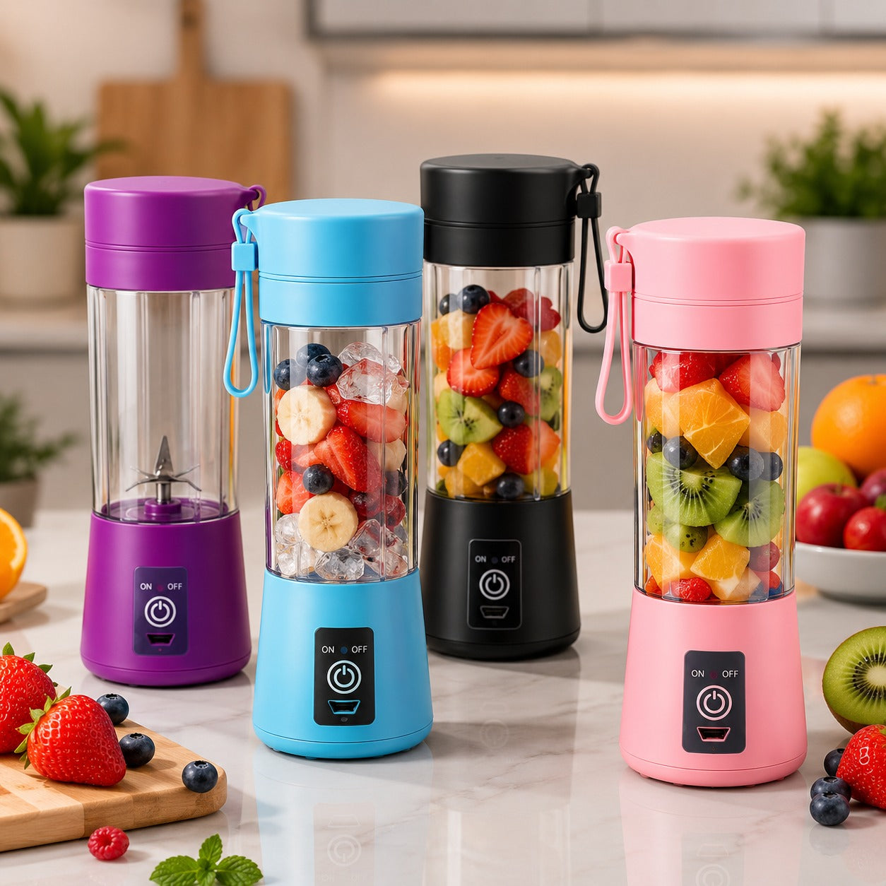 (K-014) Portable USB Rechargeable Personal Blender 380ml – Mini Juicer Cup