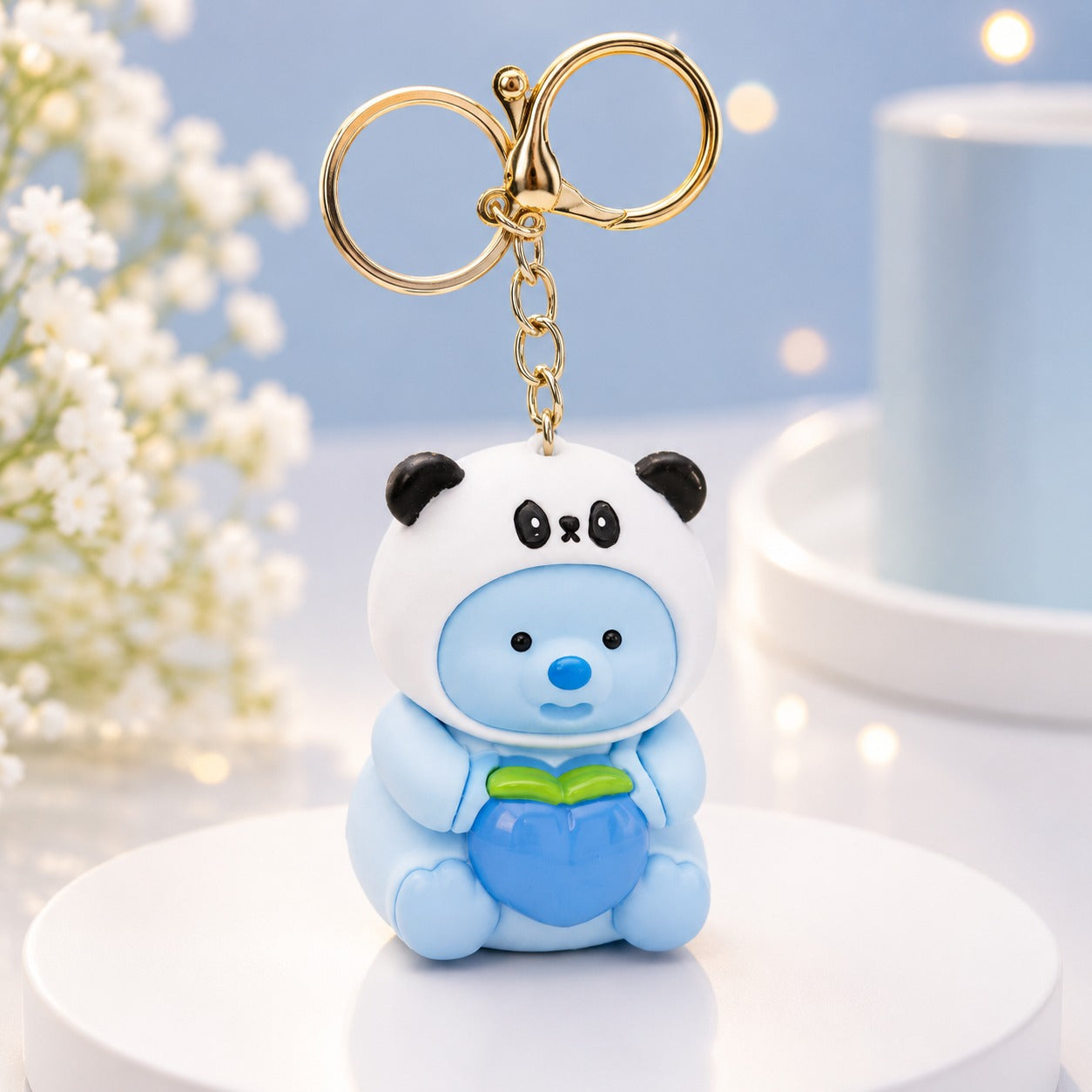 (KC-016) Cute Panda Doll Keychain – Mini Cartoon Bag Charm & Key Holder