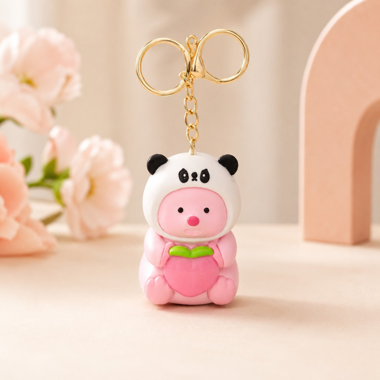 (KC-016) Cute Panda Doll Keychain – Mini Cartoon Bag Charm & Key Holder