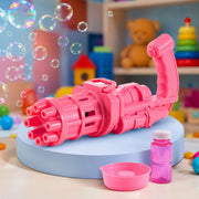 (T-039) Gatling Bubble Gun – Automatic Bubble Blaster Toy with Multiple Bubble