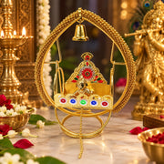 (R45) (MOQ: 2 Pcs) Gold Color Coated Laddu Gopal Krishna Decorative Showpiece