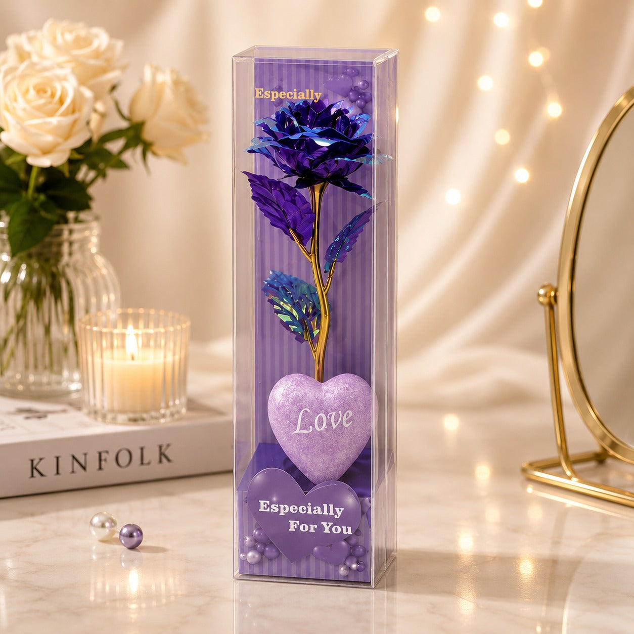 (G-002) Rose Gift with Heart Message Box – Especially For You