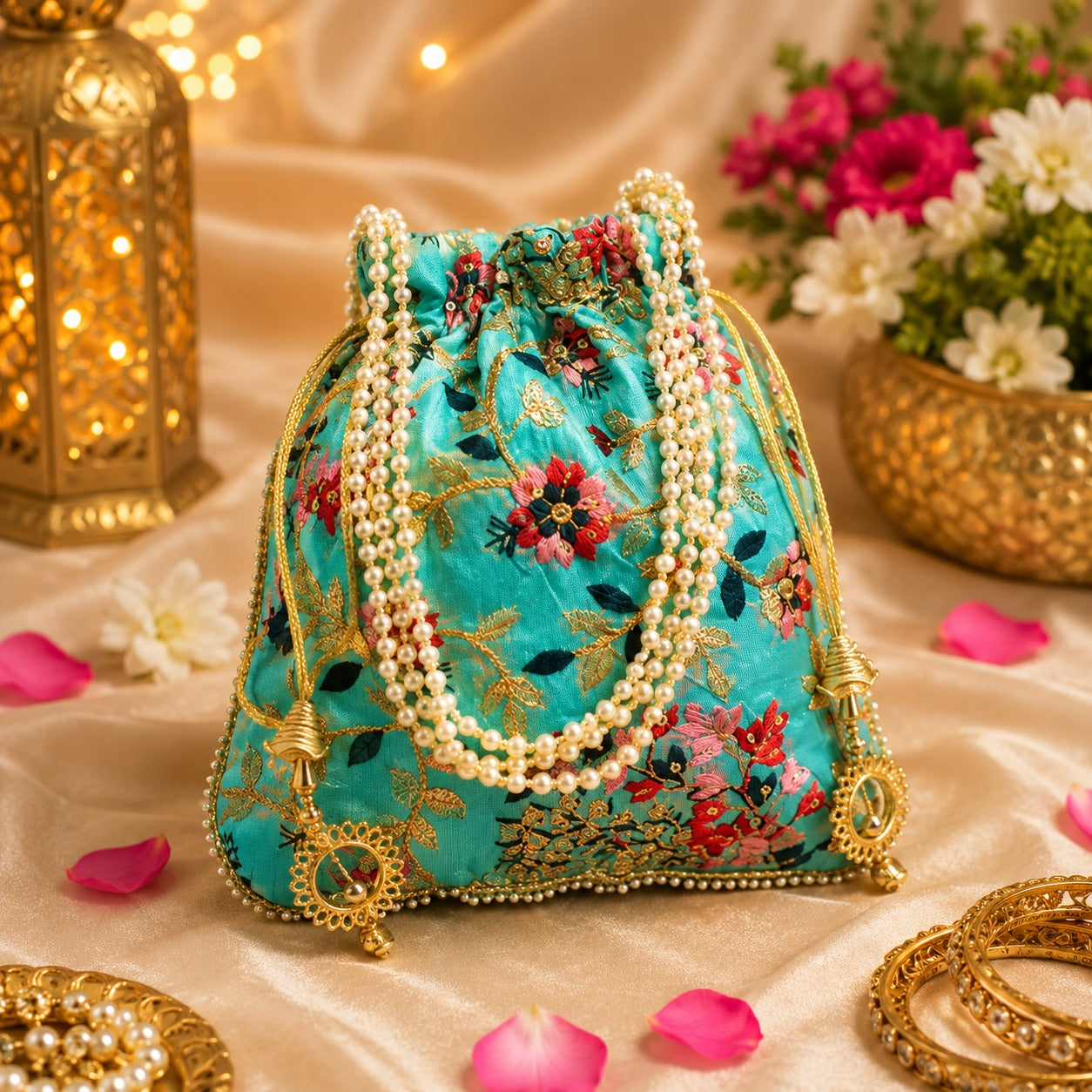 (R-011) (MOQ: 10 Pcs) Handmade Potli Bags for Gifts & Return Favors