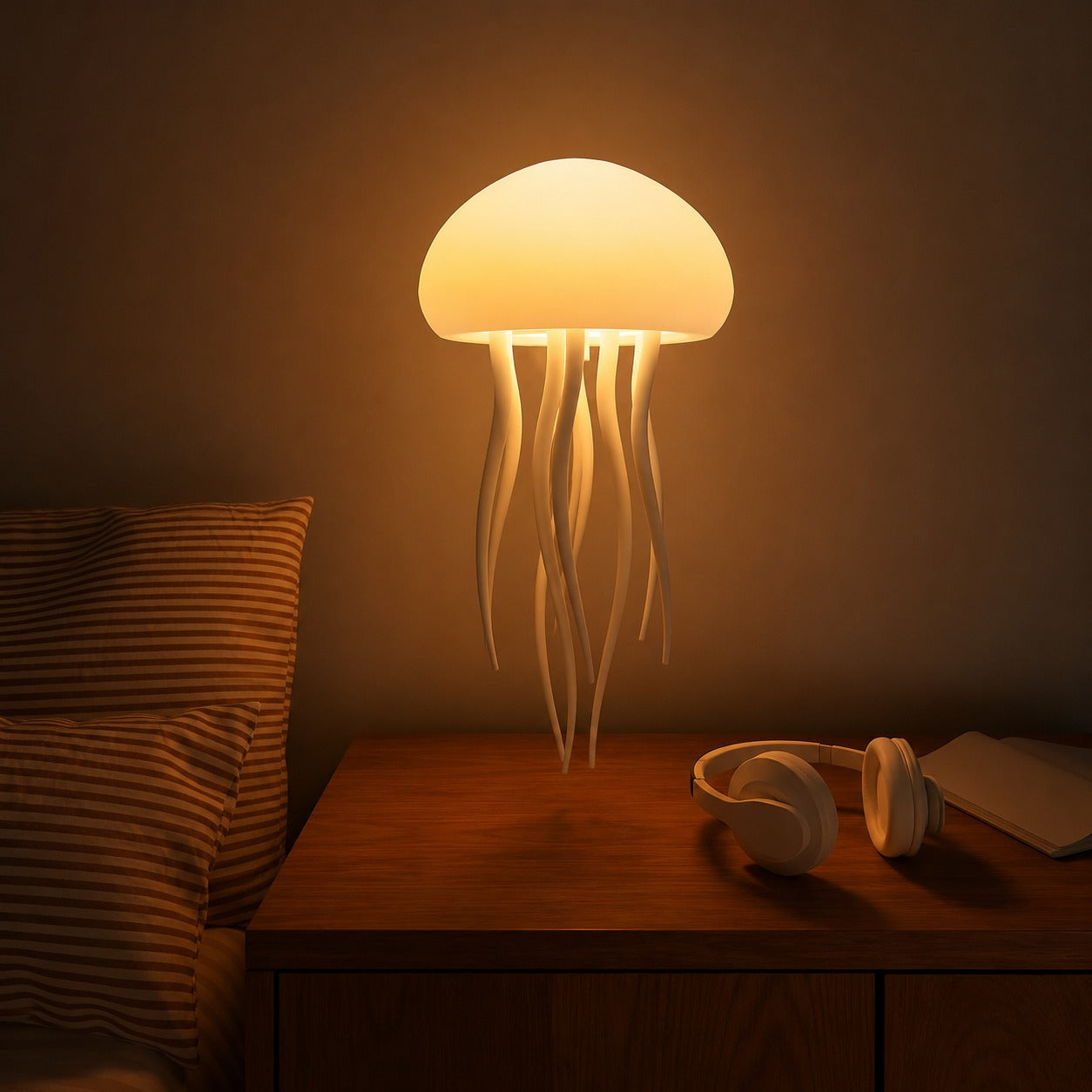 (LI-004) Jellyfish LED Night Lamp & Bedroom Soft Silicone Table Light