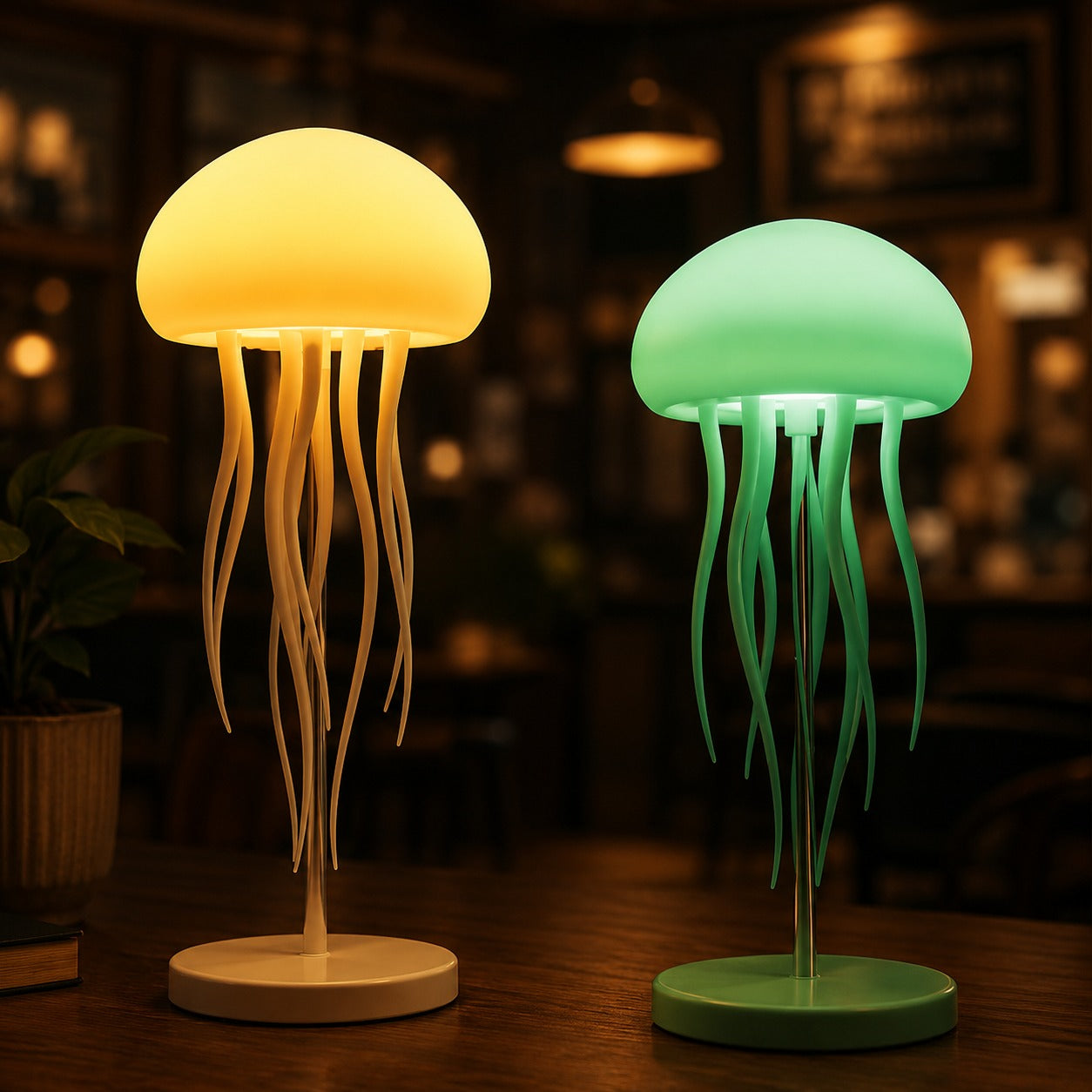 (LI-004) Jellyfish LED Night Lamp & Bedroom Soft Silicone Table Light
