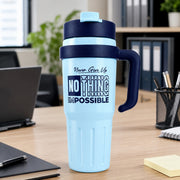 (B-048) Never Give Up Jumbo 800ML Stainless Steel Water Bottle