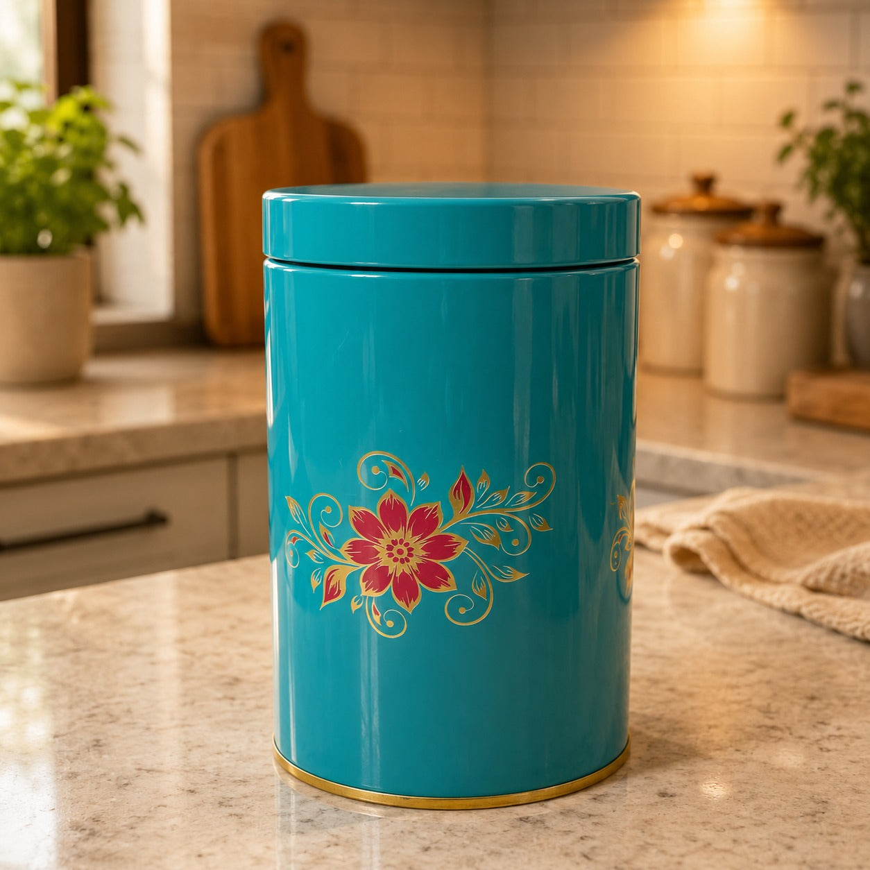 (R-024) (MOQ: 4Pcs) Metal Print 200ML Tin Container for Storage & Gifting