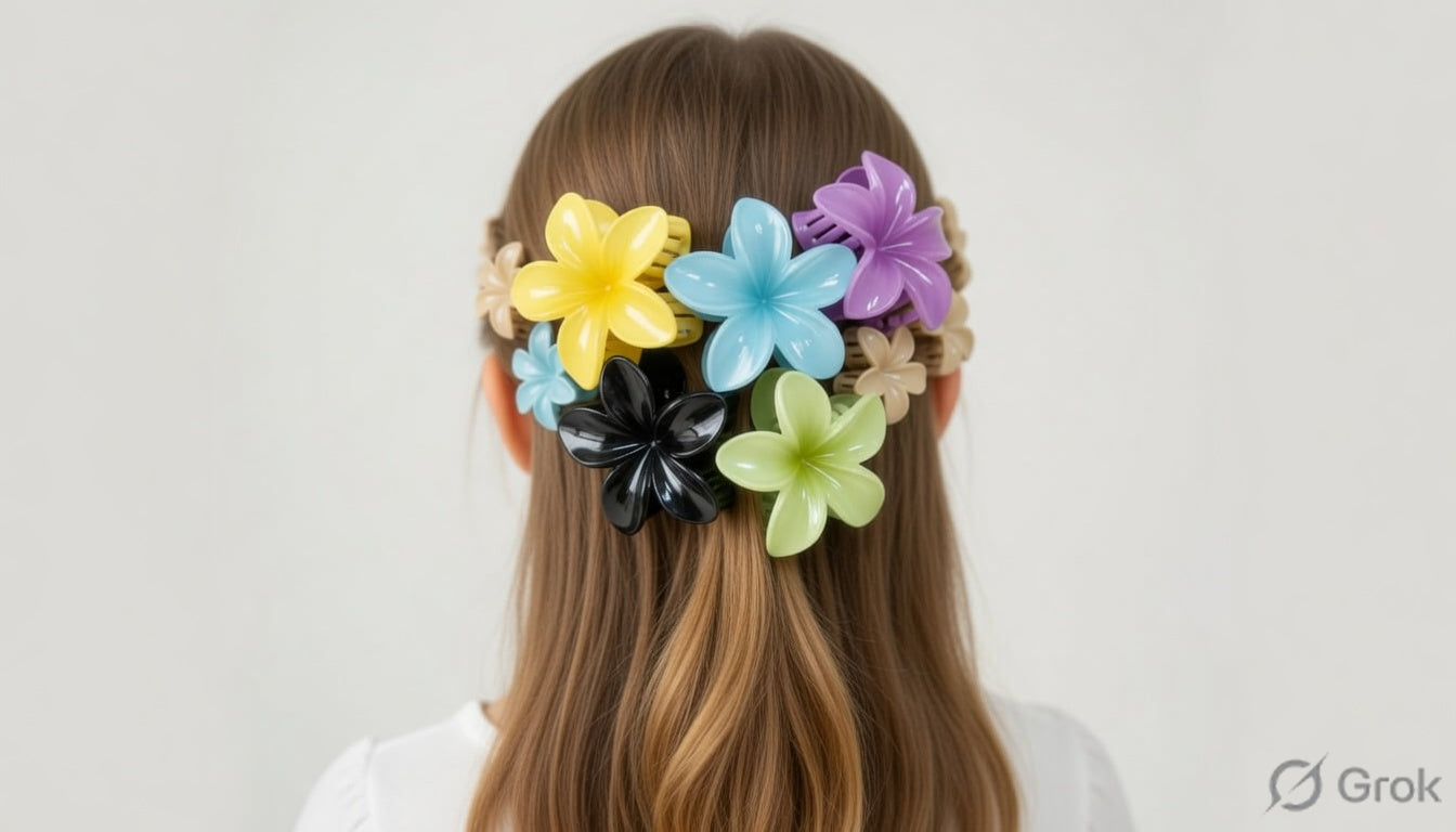 (WA-014) Korean Vibrant Clips | Large & Small Sizes (One 30.Rs) PACK OF 6 - 180