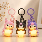 (KC-018) LED Cartoon Character Keychain – Light-Up Key Holder & Bag Charm