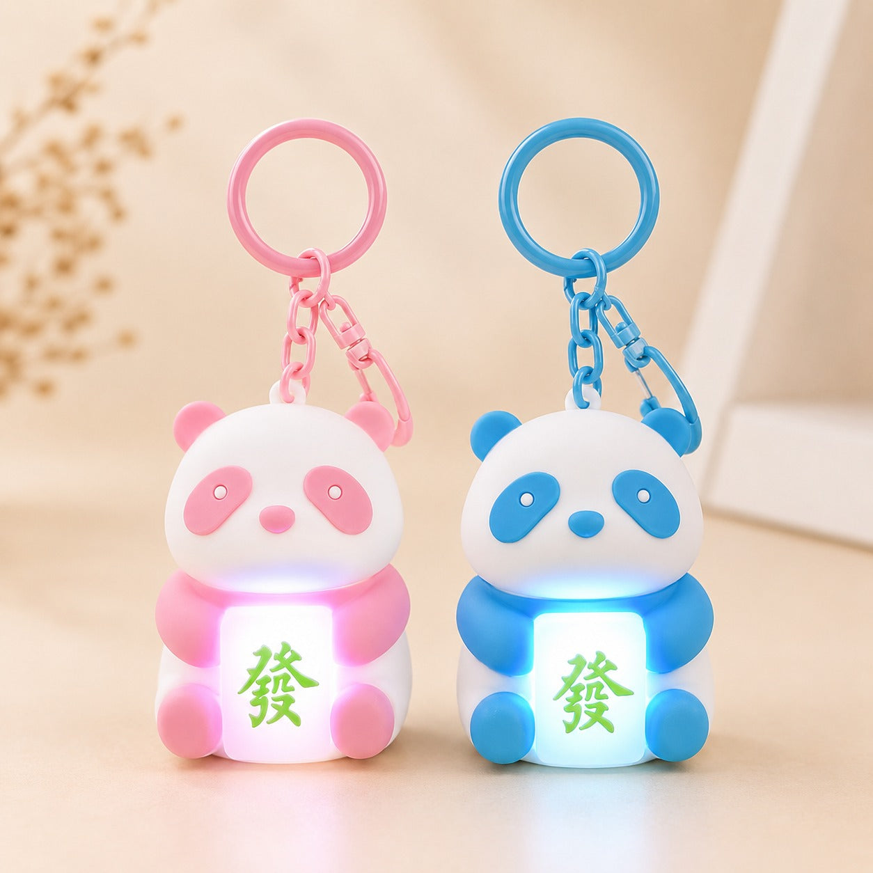 (KC-018) LED Cartoon Character Keychain – Light-Up Key Holder & Bag Charm