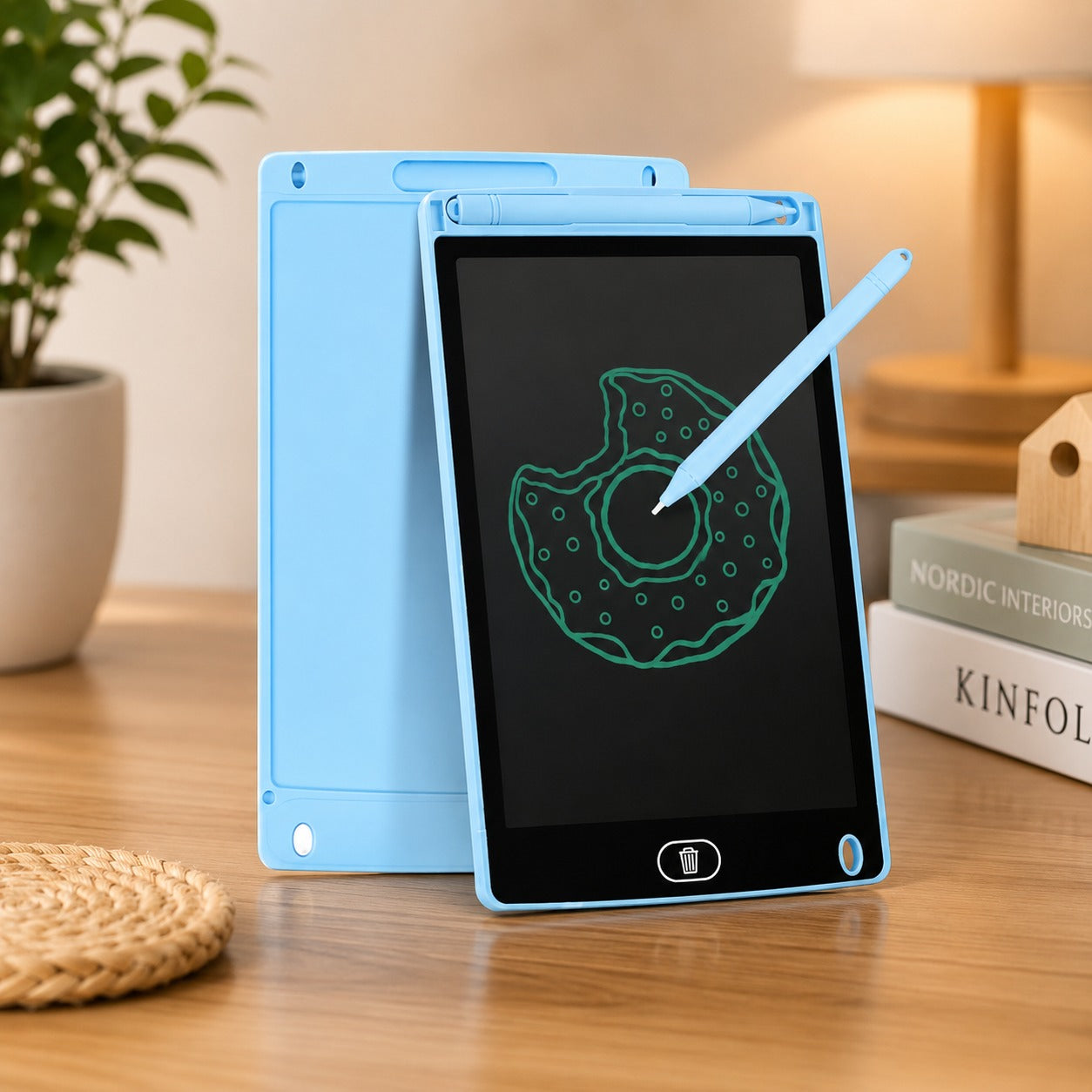 (T-023) (MOQ - 4) 8.5 Inch LCD Writing Tablet for Kids – Erasable Drawing & E-Writer Pad
