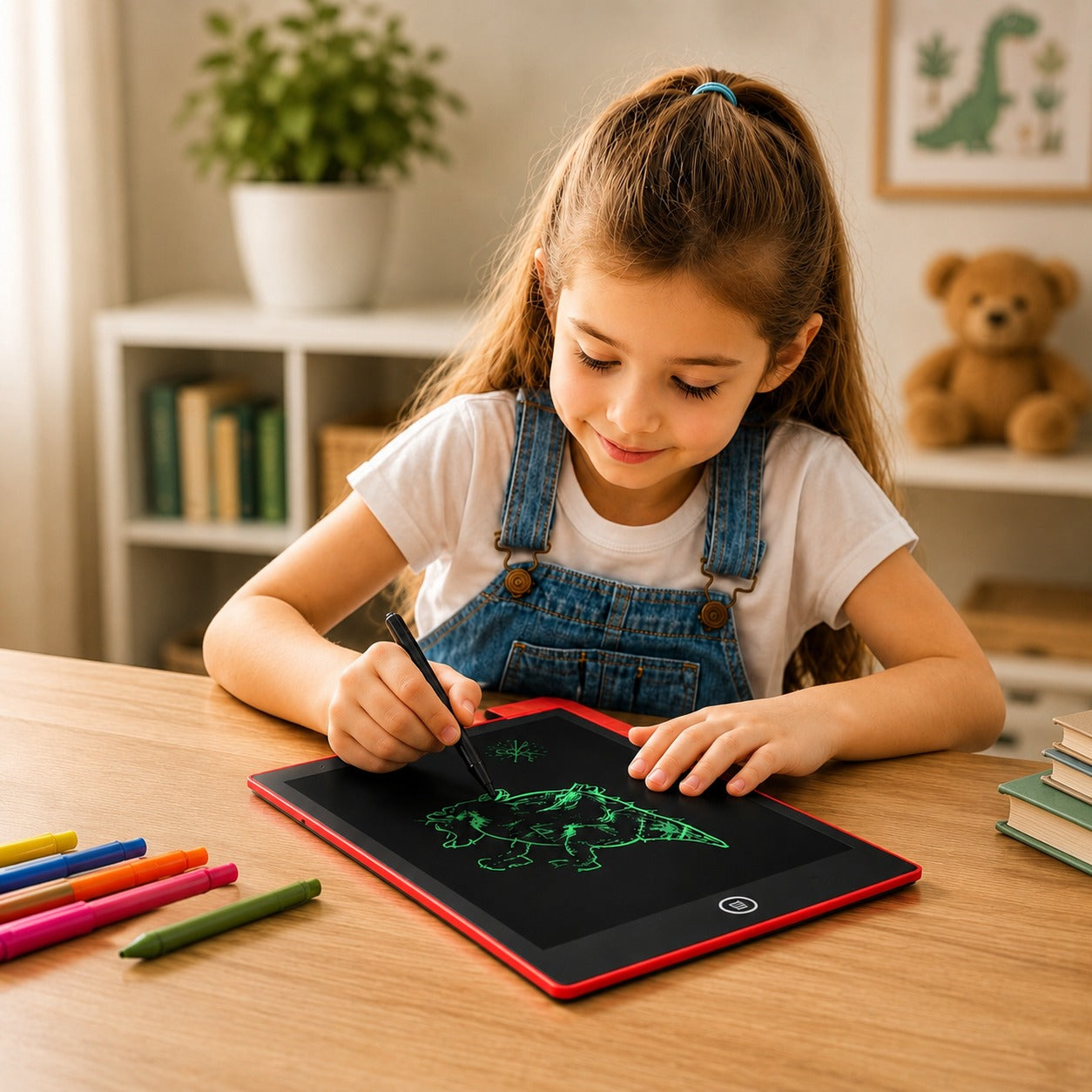 (T-023) (MOQ - 4) 8.5 Inch LCD Writing Tablet for Kids – Erasable Drawing & E-Writer Pad