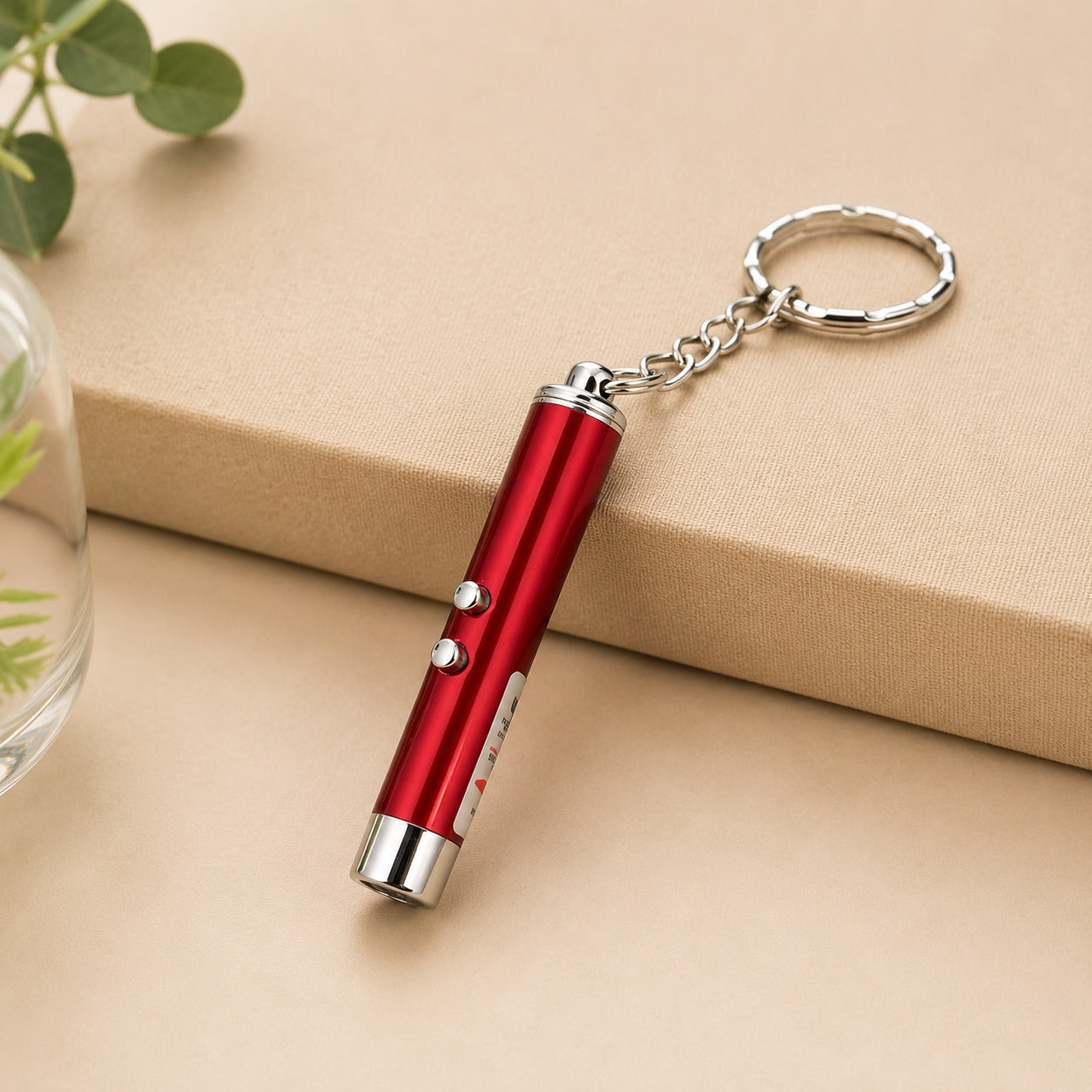 (KC-002)  (Pack of 12 Pcs) Compact Laser Pointer & LED Keychain Torch