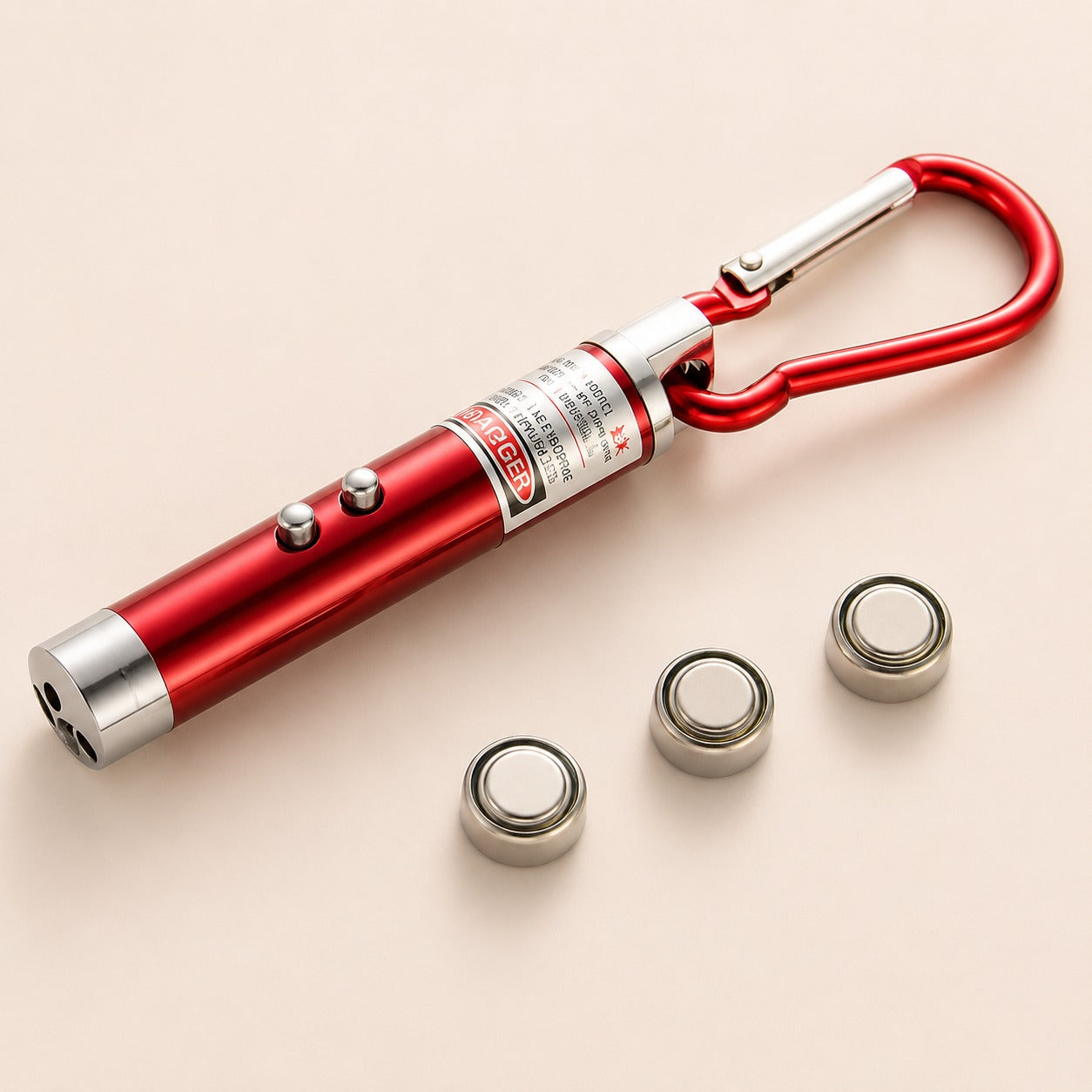 (KC-002)  (Pack of 12 Pcs) Compact Laser Pointer & LED Keychain Torch