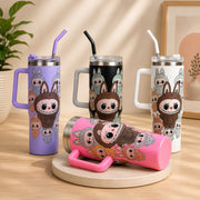 (B-034) Labubu Insulated Tumbler 1200ml – Stainless Steel Hot & Cold Travel Mug