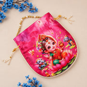 (R-002) (MOQ 10 - Pieces) Handcrafted Lakshmi Potli Gift Bags
