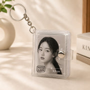 (KC40) (MOQ: 2 Pcs) Medium Photo Album Keychain – 4.5 CM x 5.5 CM Size | 16 Pcs Photo Insert