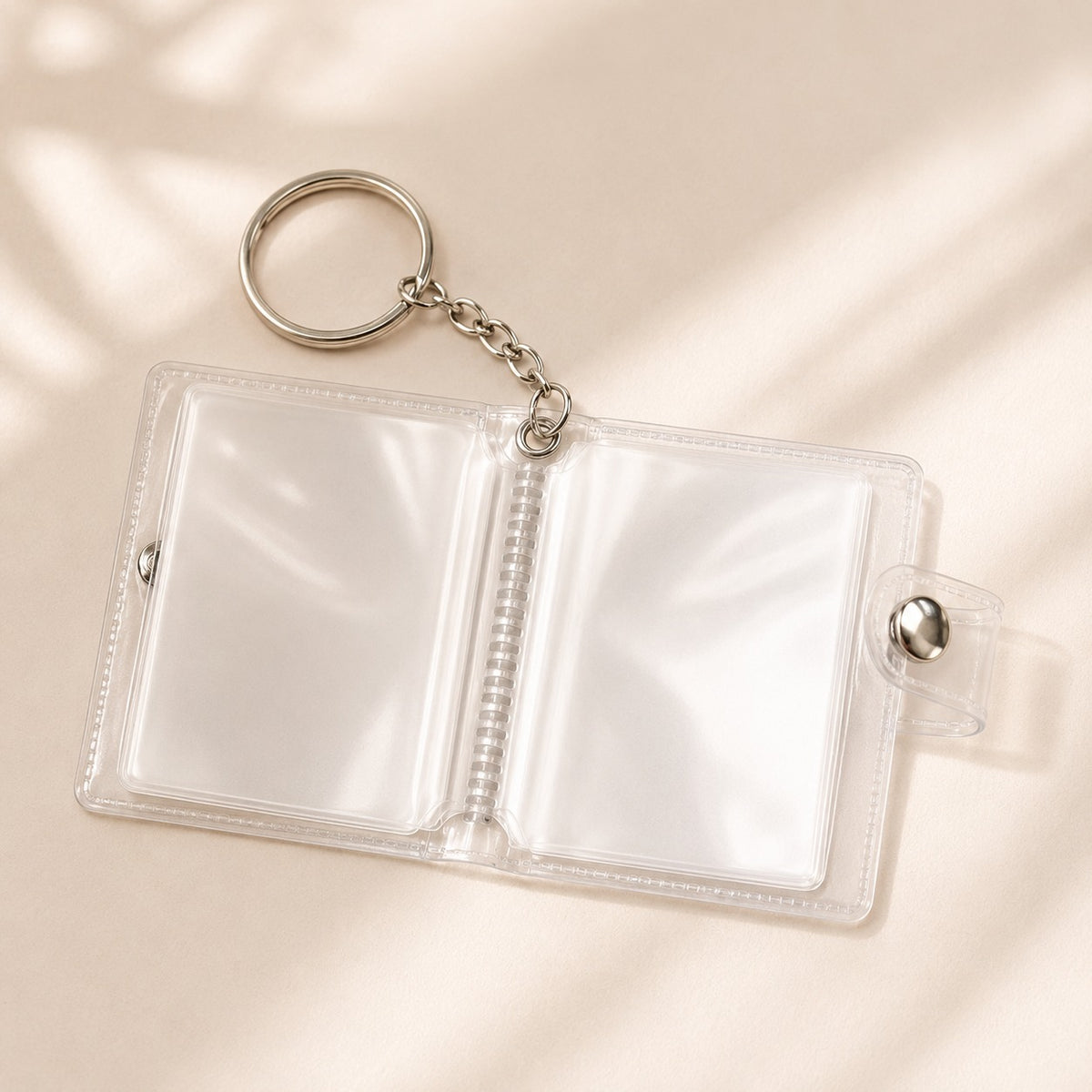 (KC40) (MOQ: 2 Pcs) Medium Photo Album Keychain – 4.5 CM x 5.5 CM Size | 16 Pcs Photo Insert