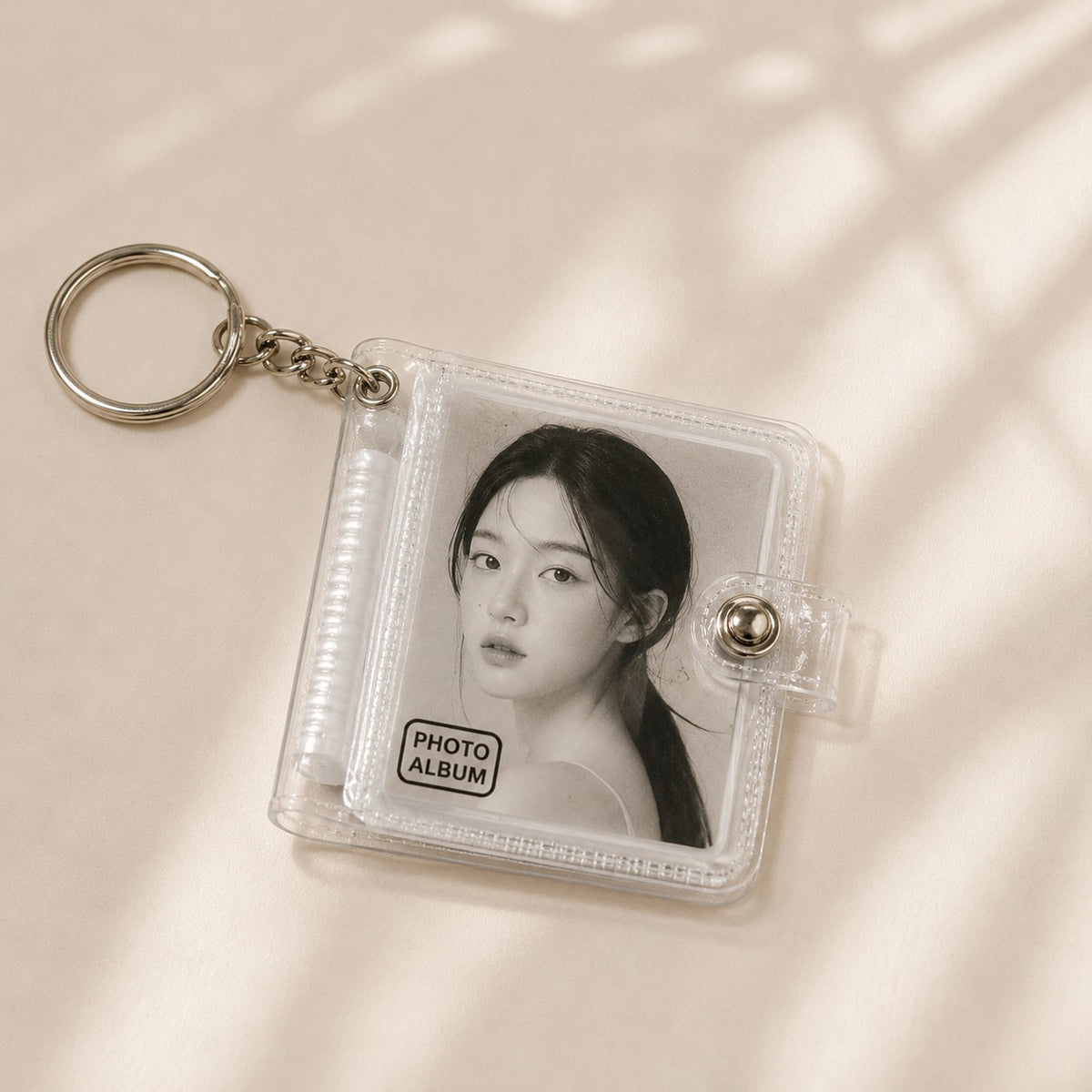 (KC40) (MOQ: 2 Pcs) Medium Photo Album Keychain – 4.5 CM x 5.5 CM Size | 16 Pcs Photo Insert
