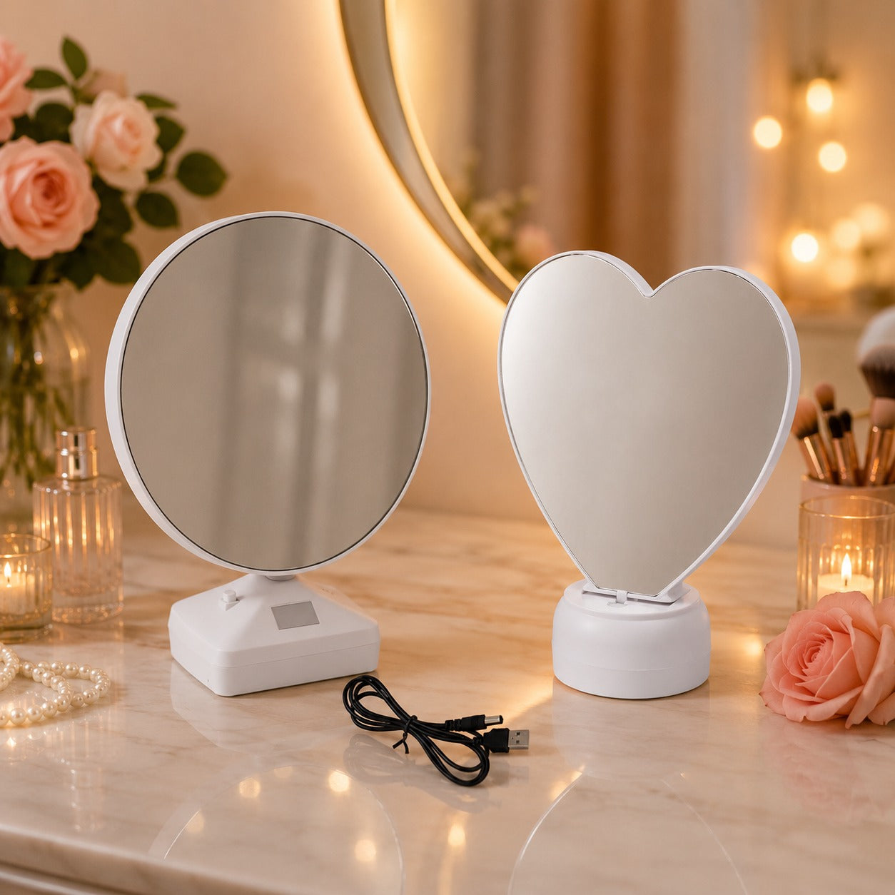 (G-041) Big Size Magic LED Mirror Frame – Large Touch Control Vanity Makeup Mirror