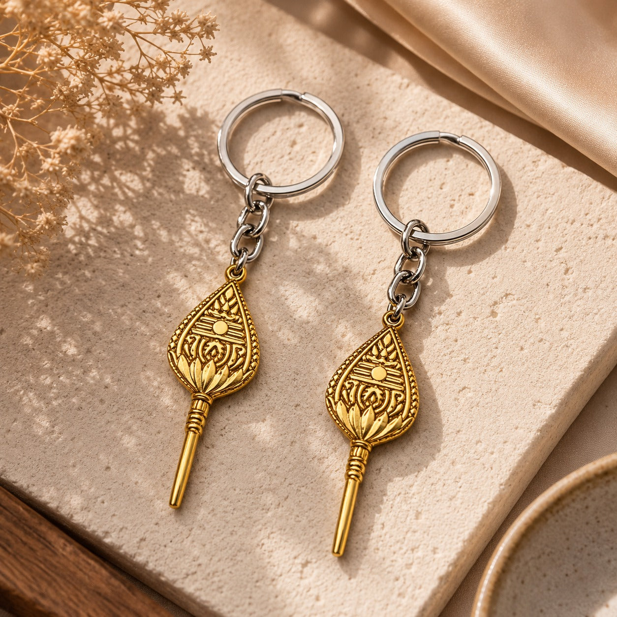 (KC-023) (MOQ: 4 Pcs) Spiritual Key Holder  - Lord Murugan Vel, Perumal