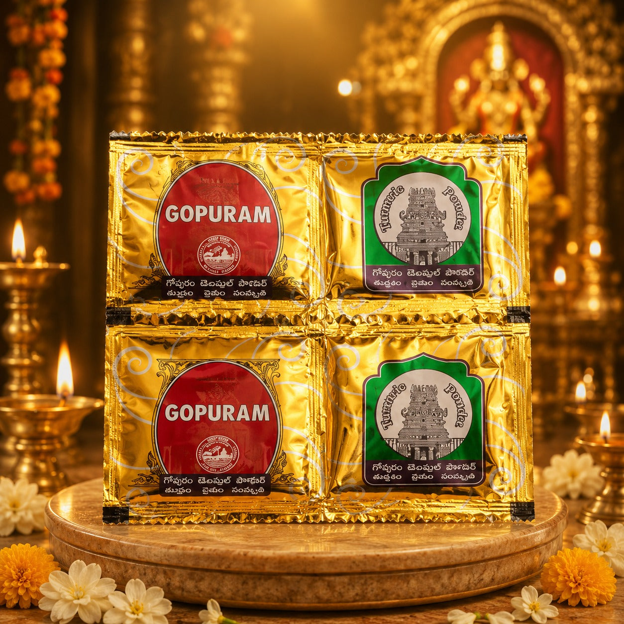 (R-031) (MOQ: 50 Pcs) Manjal & Kum Kum Pocket Set – Compact Haldi Kumkum Set for Pooja
