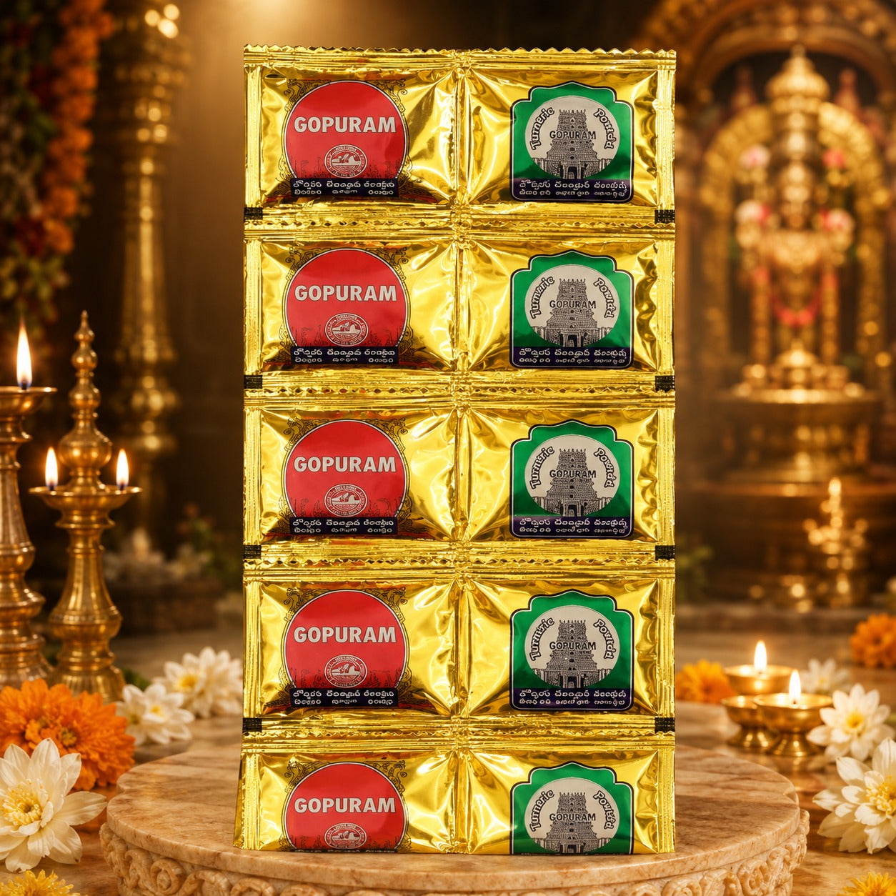 (R-031) (MOQ: 50 Pcs) Manjal & Kum Kum Pocket Set – Compact Haldi Kumkum Set for Pooja