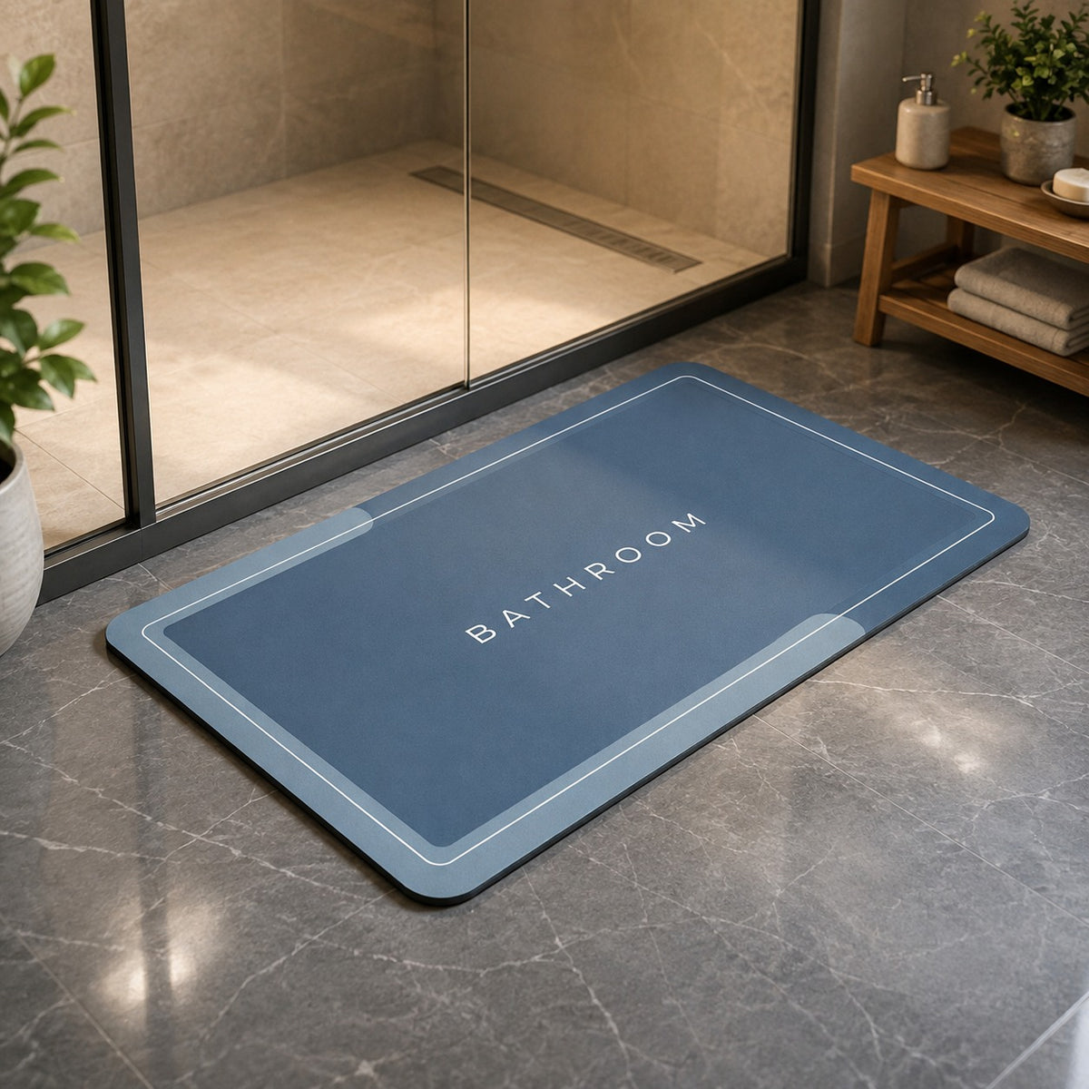 (HL27) (MOQ: 2 Pcs) Rubber Bathroom Mat – Anti-Slip Waterproof Floor Mat