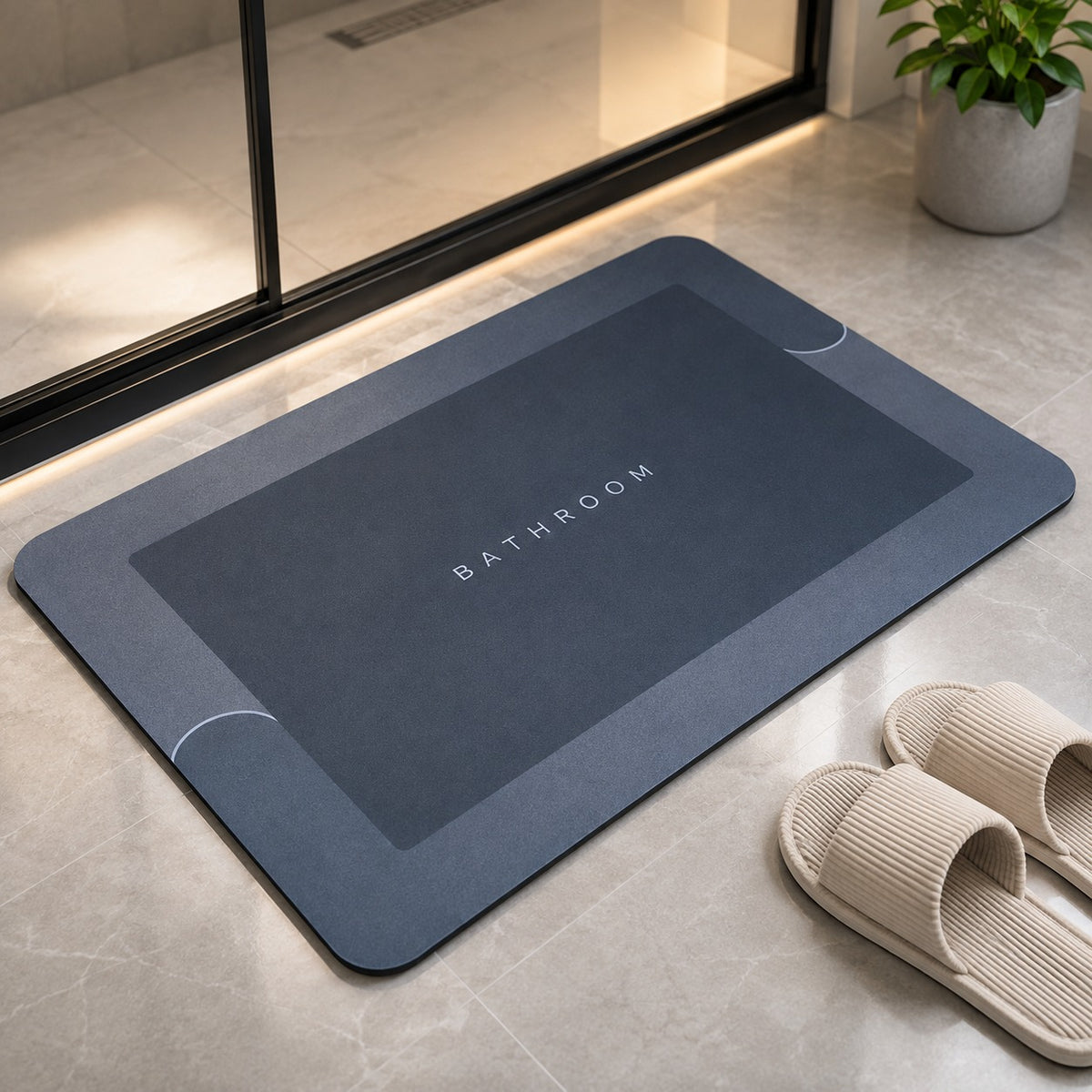 (HL27) (MOQ: 2 Pcs) Rubber Bathroom Mat – Anti-Slip Waterproof Floor Mat