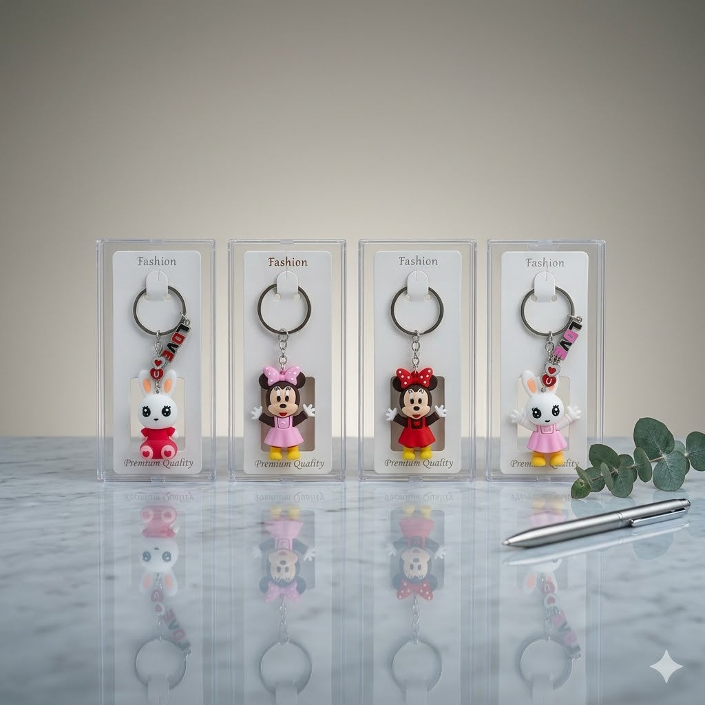 (KC-006) (MOQ: 4 Pcs) Premium Character Keychain Collection
