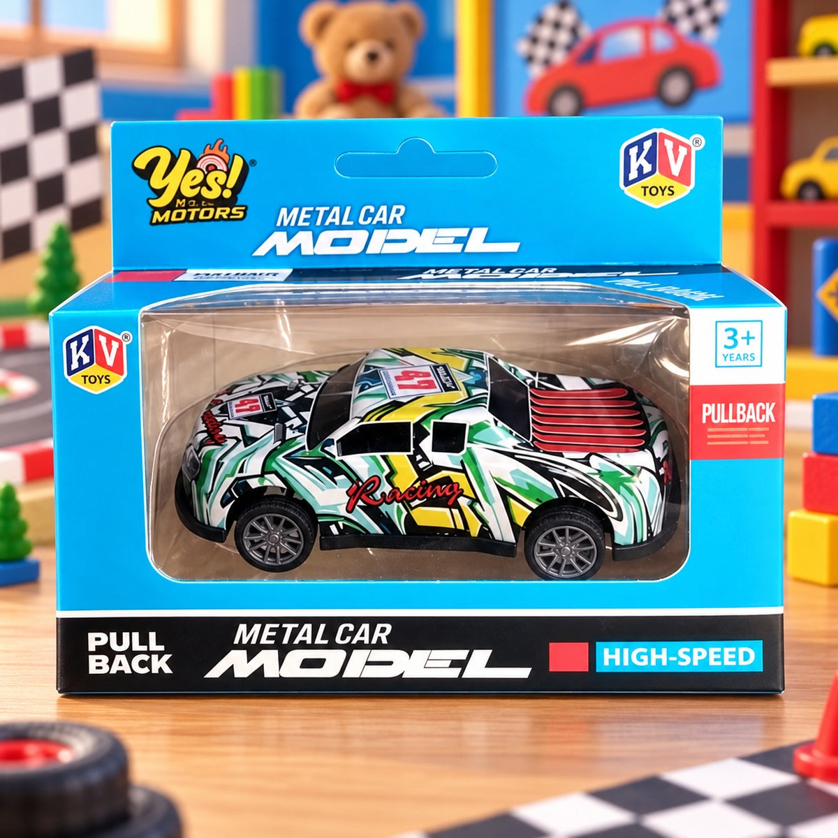 (T46) (MOQ: 2 Pcs) Mini Pull Back Metal Racing Car - Die-Cast Toy (Multi Designs)