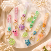 (KC42) (MOQ: 2 Pcs) Mini Acrylic Glitter Liquid Keychain - Different Designs