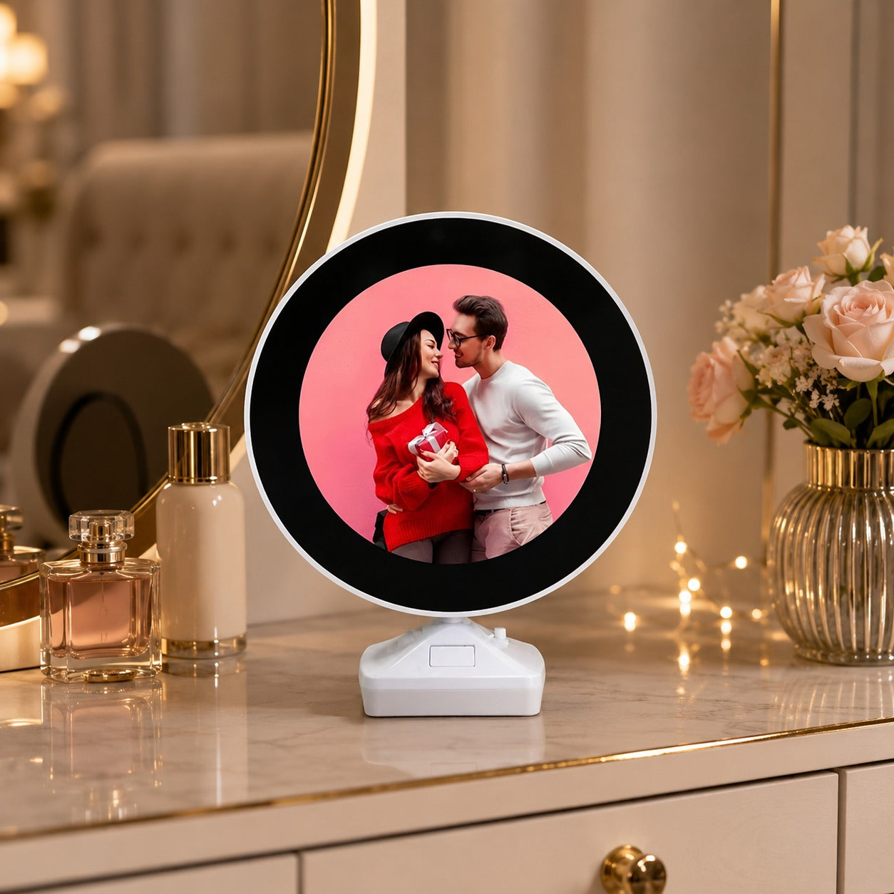 (G-038) Small Magic Mirror Frame with LED Light | Vanity Makeup Mirror