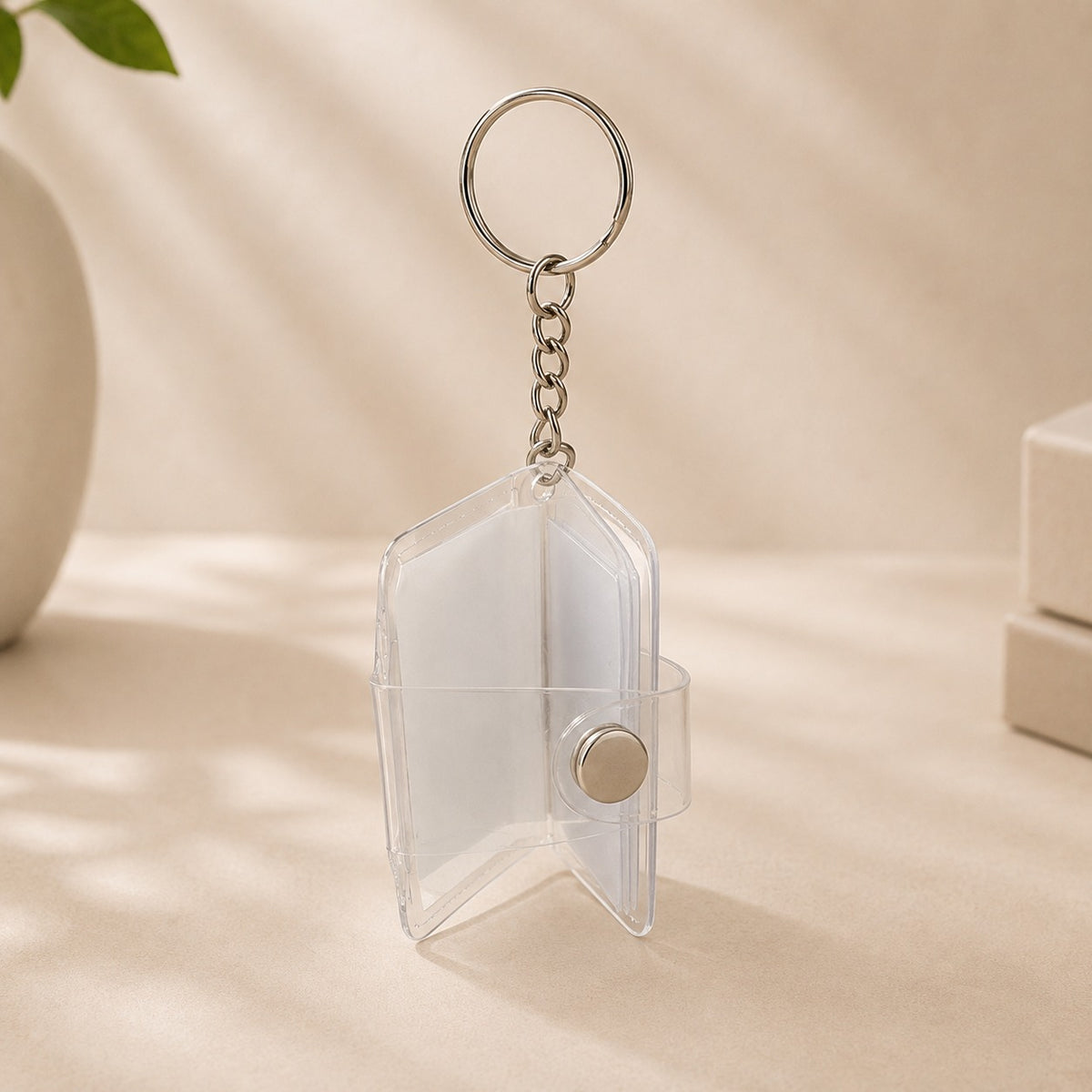 (KC39) (MOQ: 4 Pcs) Mini Photo Album Keychain - 14 Pcs Photo Insert