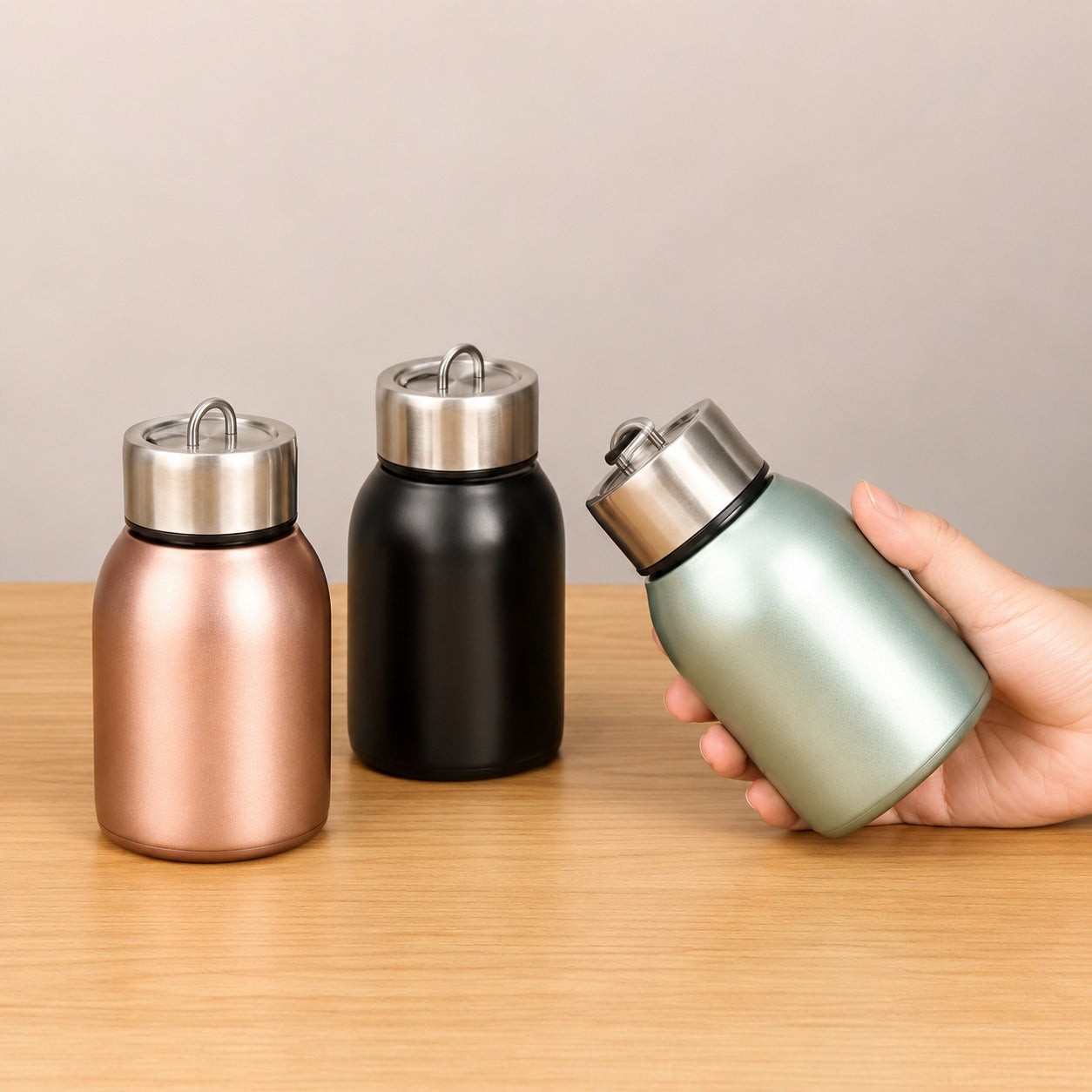 (B-025) Mini Insulated Flask 300ML– Compact Hot & Cold Bottle