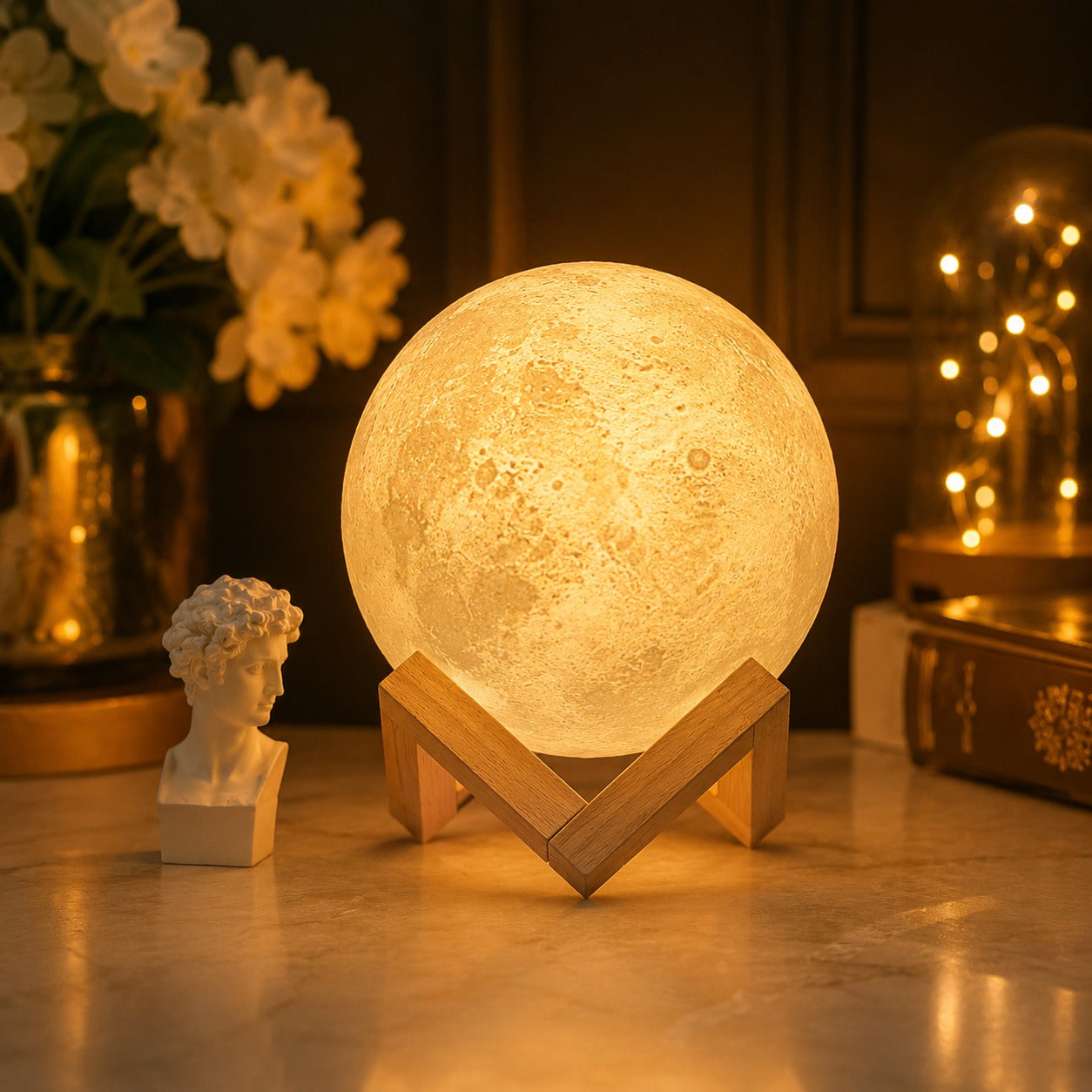 (LI-017) Small Moon Night Light Lamp – LED Moon Lamp for Home Decor